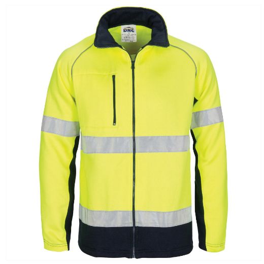 Picture of HIVIS 2 Tone full zip fleecy sweat shirt CSR R/Tape